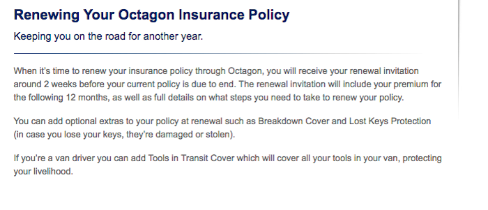 Cancel Octagon Insurance Renewal
