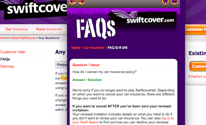 Swiftcover Car Insurance Cancellation