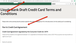 Lloyds Bank credit card terms and conditions