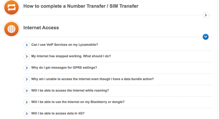 Lycamobile internet access point