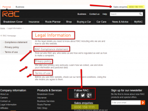RAC Policy Management Information