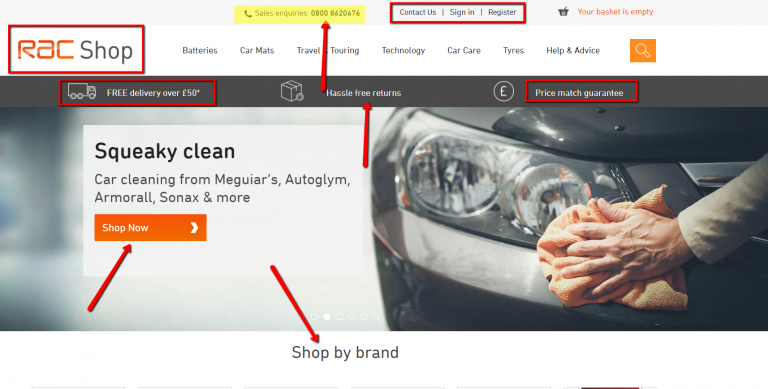 RAC Car Shop Contact Telephone Number UK Contact Numbers