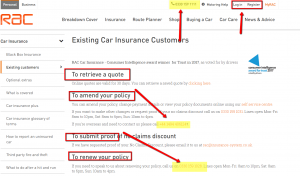 RAC Phone Number