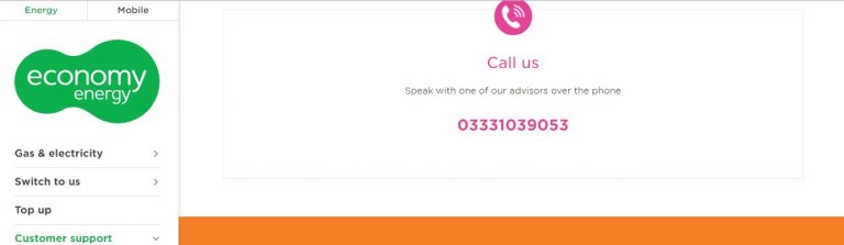 Economy Energy Customer Service UK Contact Numbers