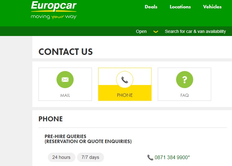 Europcar Customer Service