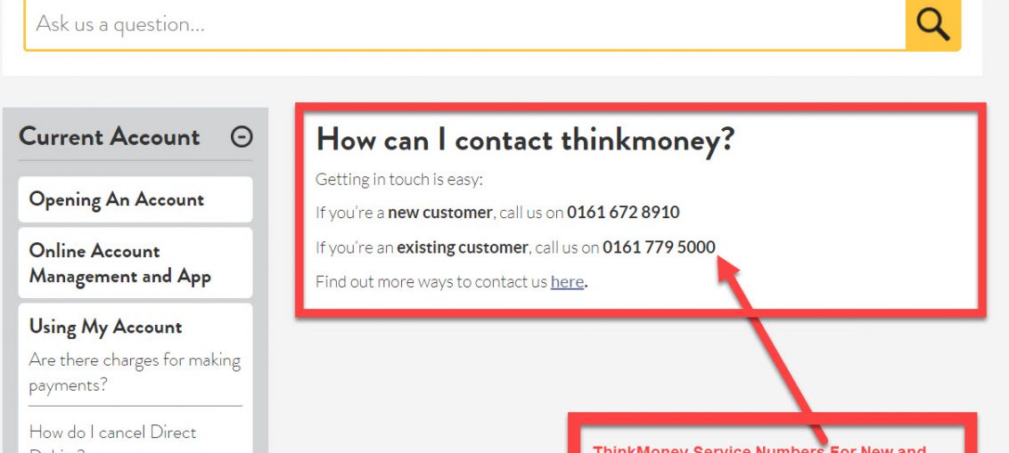 Contact ThinkMoney Customer Service Phone Number 0161 779 5000